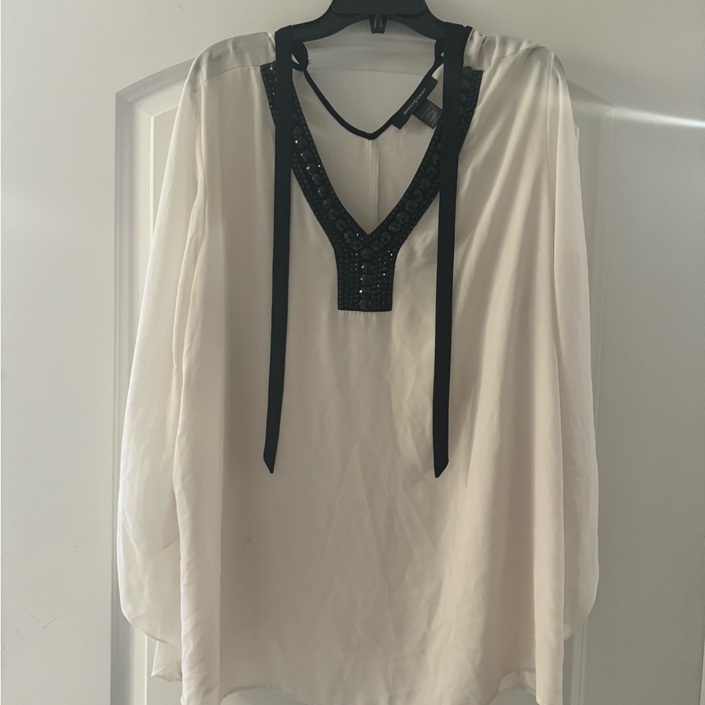 Ivory and black Shirt